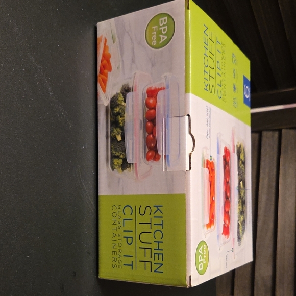 Glass 4 Pc Storage Container Set. - Picture 2 of 2